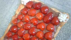 Tarte aux fraises et sa crème au chocolat