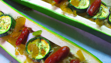 Courgettes en hot dog