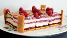Entremets framboise - chocolat blanc