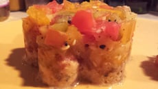 Tartare de tomate à l'ancienne sur son lit de sardine