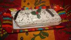 Bûche de Noël au chocolat blanc