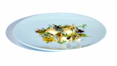 Pousse en Claire Marennes Oléron, pulpe de céleri et fruit de la passion