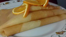 Pâte à crêpe parfumée à l'orange