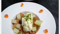 Tartare de saumon sauvage et pomme granny et sa chantilly au wasabi !