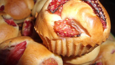 Muffins au fromage blanc et aux fraises
