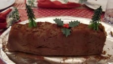 Bûche marron chocolat