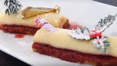 Semoule de maïs au lait façon mini-bûche de Noël