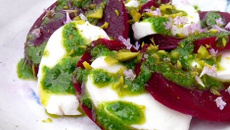 Betterave - Mozzarella, pesto de pistaches