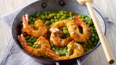 Curry aux petits pois et aux crevettes