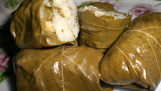 Dolmas ou feuilles de vigne farçies au riz