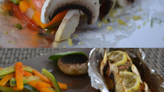 Papillote de saumon aux 4 légumes