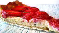 Tarte aux fraises et chocolat blanc