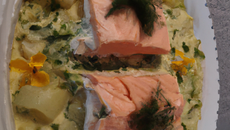 Saumon aux poireaux au thermomix