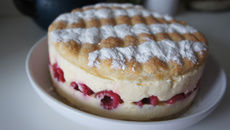 Entremet macaron framboise