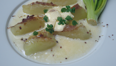 Ragoût de poireaux au Roquefort