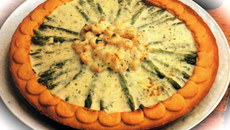 Tarte d'asperges aux crevettes