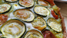 Clafoutis courgettes feta tomates séchées