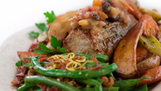 Rôti de porc aux lardons