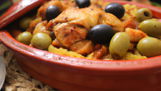 Tajine de poulet aux olives rapide