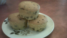 Muffins aux pépites de chocolat traditionnels