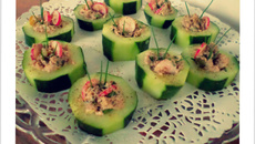 Rondelles de concombre à la sardine