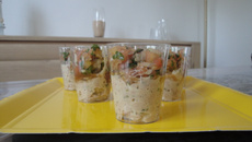 Verrine tartare de tomate au thon