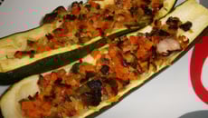 Courgettes farcies aux petits légumes
