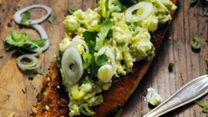 Bruschetta verte et Cottage cheese