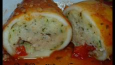 Calamars farcis à la semoule