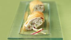 Les cannellonis de saumon fumé, granny smith et radis