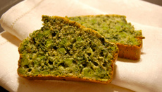 Cake petits pois épinards