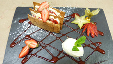 1000 feuilles de crêpes séchées aux fraises