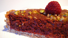 Tarte mousse chocolat  framboises