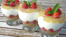 Verrine pommes fraises
