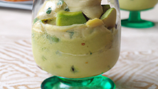 Verrine fromage pur brebis et crème d'avocat