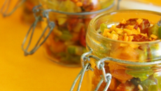 Verrines tricolores au chorizo