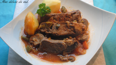 Langue de bœuf sauce piquante aux câpres