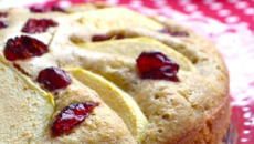 Moelleux à l'épeautre, aux pommes et cranberries