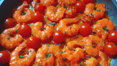 Tomates aux crevettes