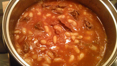 Haricots blancs en sauce