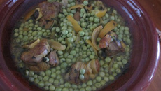 Tajine d'agneau aux petits pois