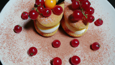 Tiramisu pêche et groseille