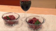 Granité au vin rouge