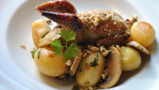 Cailles laquées au soja