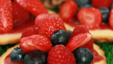 Pizzas de fruits rouges