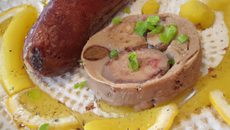 Boudin et foie gras de canard au citron
