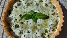 Tarte au chevre et basilc