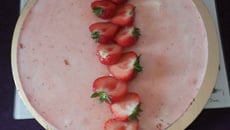 Bavarois fraise, menthe poivrée