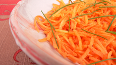 Carottes râpées au cumin et à l'orange