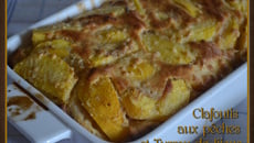 Clafoutis aux pêches et Turron de Jijona